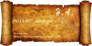 Holló Andrea névjegykártya
