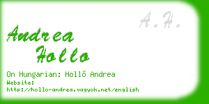 andrea hollo business card